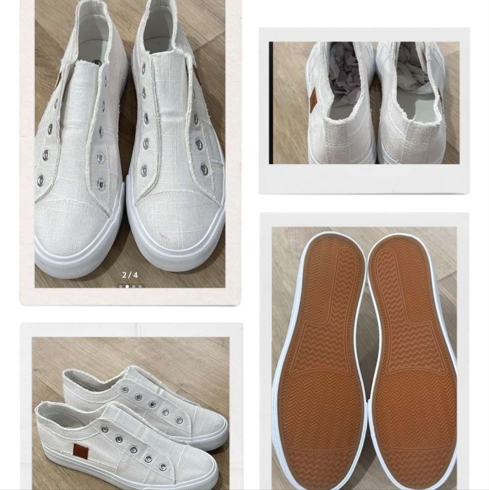 NEW Womens Slip On Canvas Sneakers